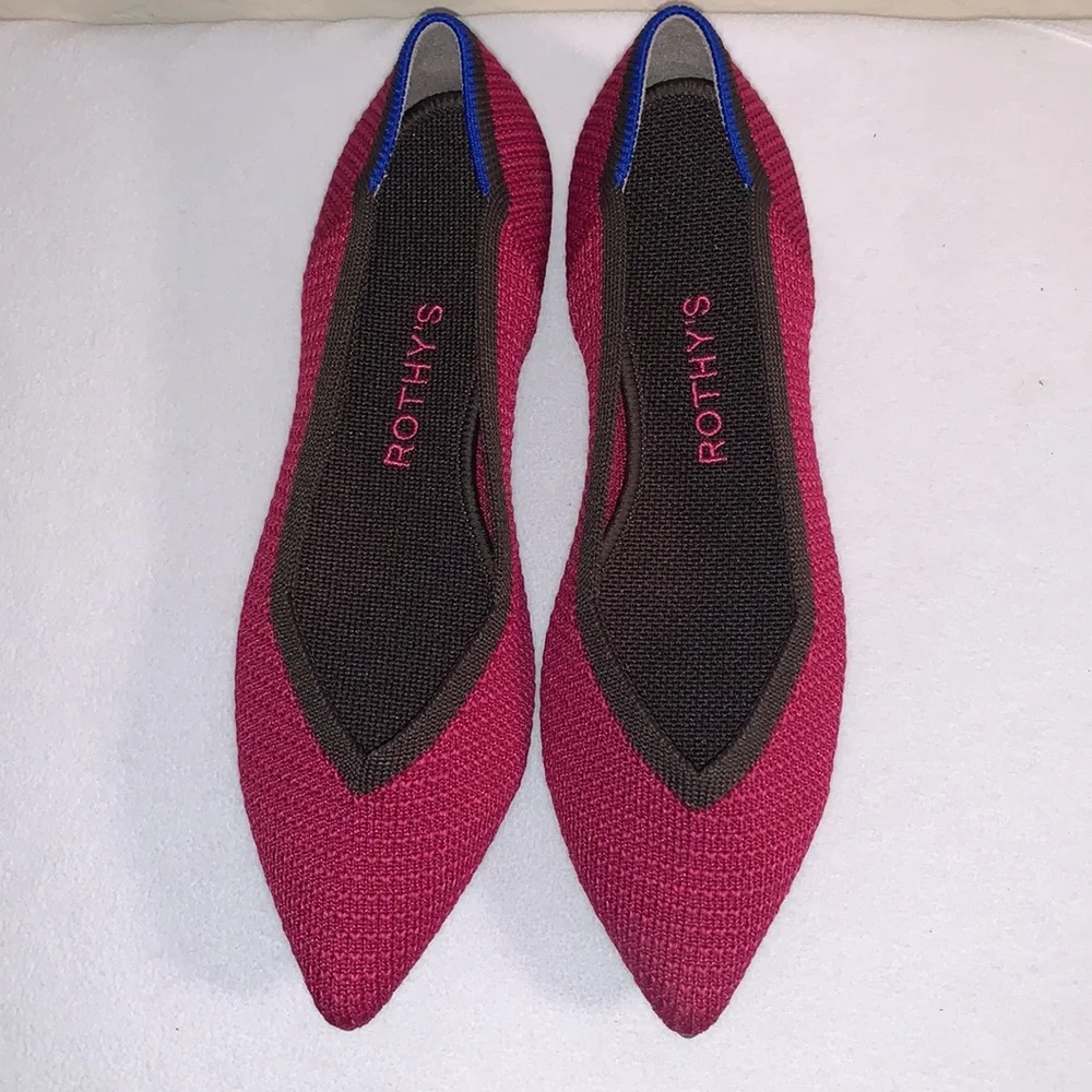 ROTHY’S SIZE 6.5 BRAND NEW AND GORGEOUS THE POINT SLIP ON FLATS - Picture 2 of 10